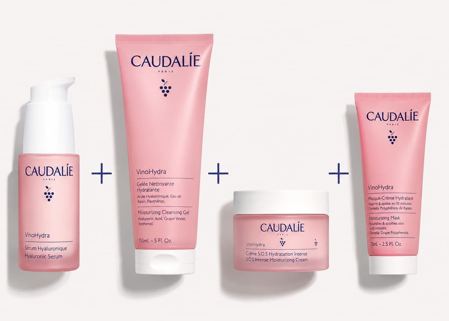 Caudalie VinoHydra — Routine Hydratation Intense 4 soins